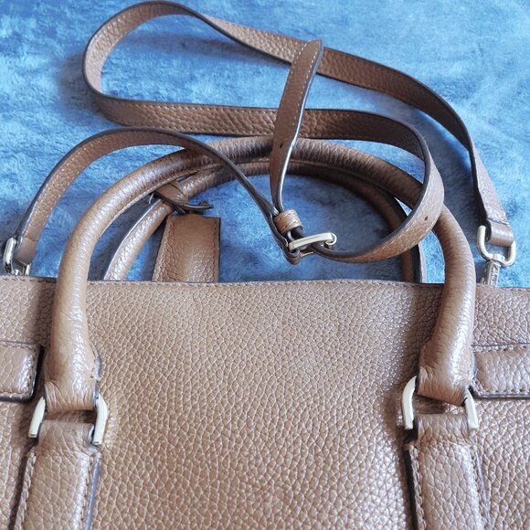 Michael Kors Women’s Brown Crossbody Leather Bag with Lock and Key - Picture 8 of 9